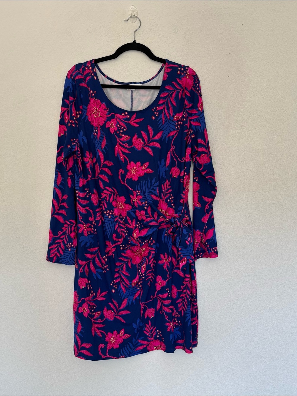 Lilly Pulitzer Bryson Long Sleeve Dress Blue Med Never Ending Summer